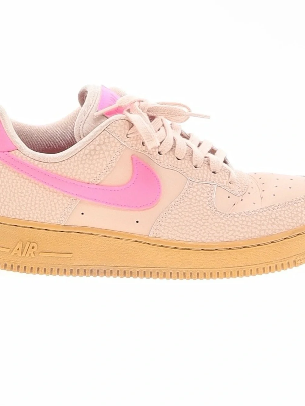 Nike Air Force 1 Particlr Beige and hyper pink gum rubber outsole 8